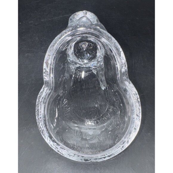 Williams Sonoma Clear Textured Glass Bunny Shaped Candy Trinket Covered Dish - Picture 8 of 10